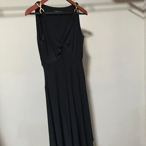 Black dress with gold accents